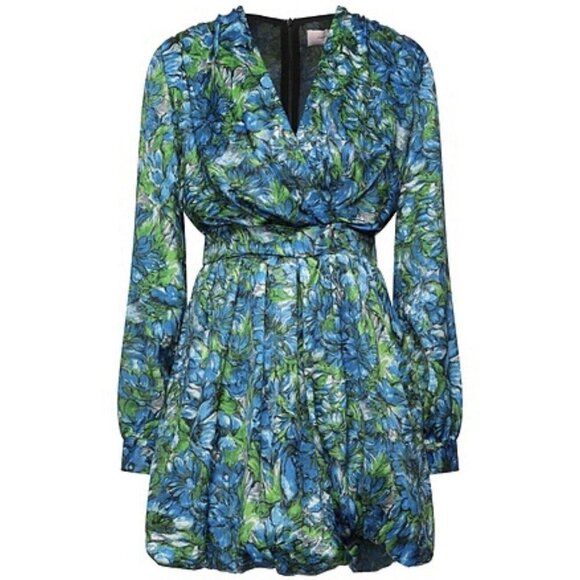 Vibrant Floral V-Neck Mini Dress - Picture 1 of 12